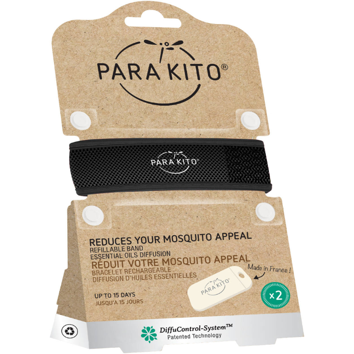 PARA'KITO Mosquito Repellent Adult Wristband Black