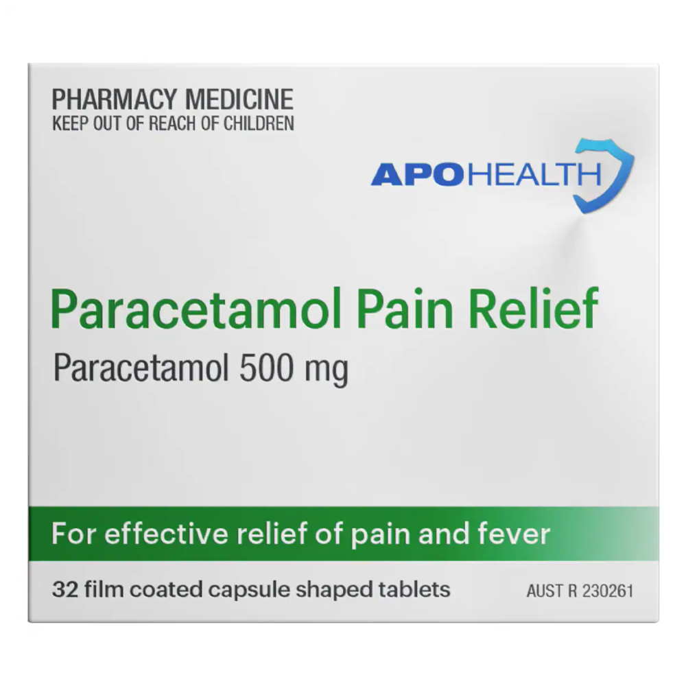 APH Paracetamol 500mg Caplet 32 Pack