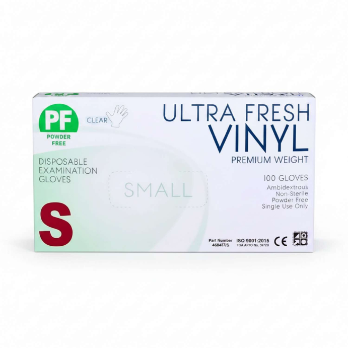 Ultra Fresh Vinyl Gloves Small 100 Pack