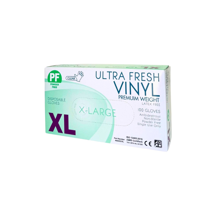 Ultra Fresh Vinyl Gloves Ex Large 100 Pack