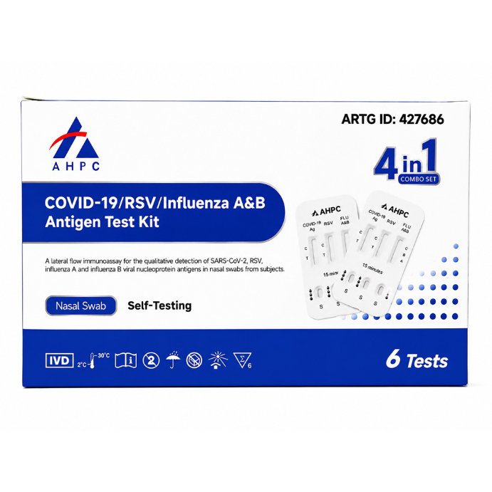 AHPC 4 In 1 Covid Test 6 Pack