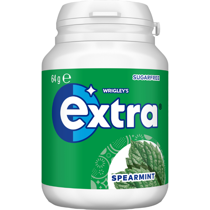 EXTRA Spearmint Sugar Free Chewing Gum 64g