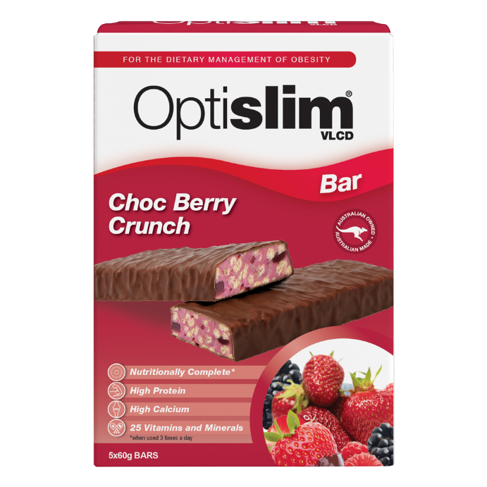 OPTISLIM VLCD Choc Berry Crunch Bar 5 x 60g