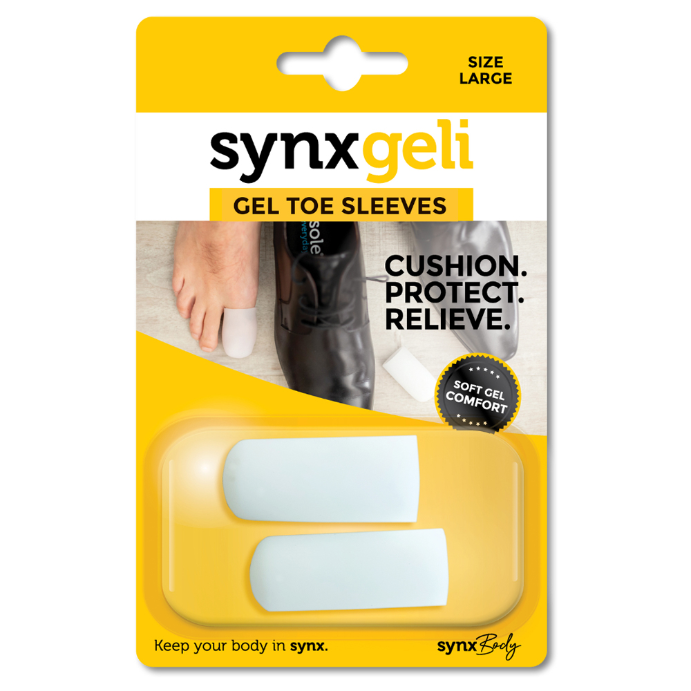Synx Synxgeli Toe Sleeves Large 2 Pack