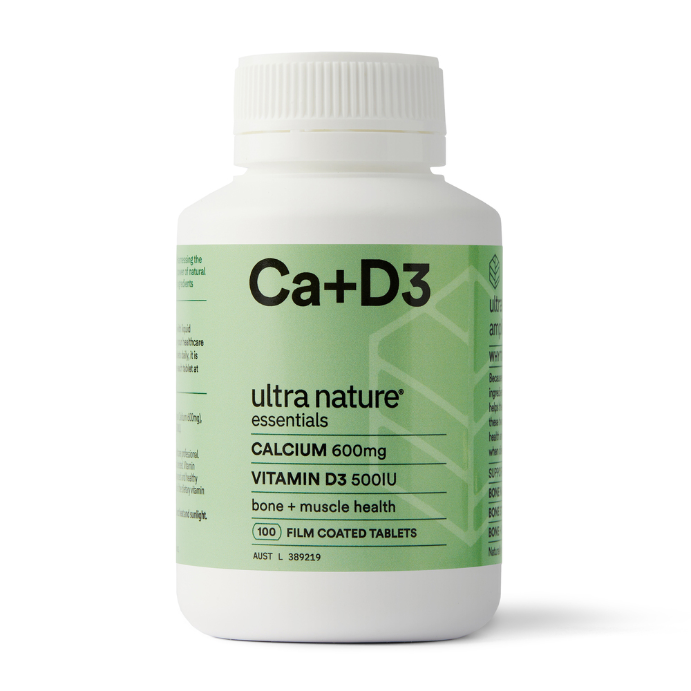 ULTRA NATURE Essentials Calcium + Vitamin D3 100 Tablets