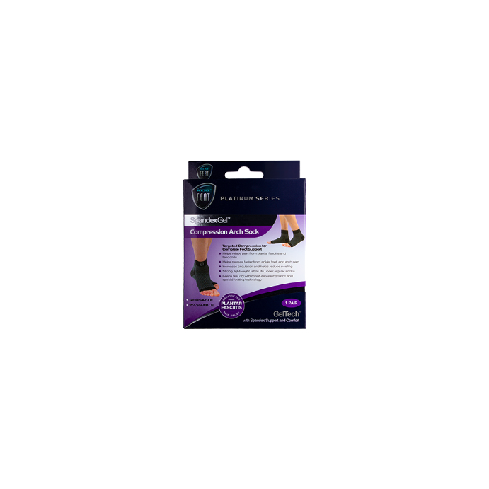 Neat Feat Spandex Gel Compression Arch Sock Large 1 Pair