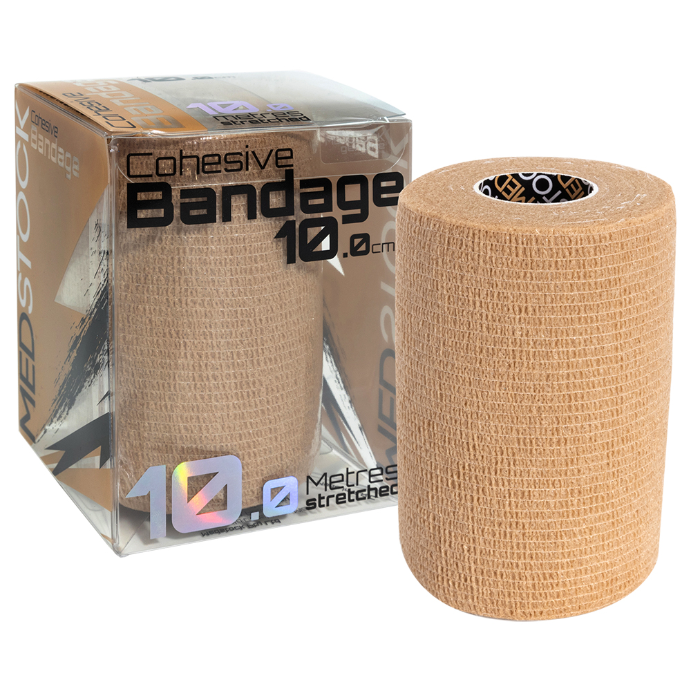 Medstock Cohesive Bandage Beige 10cm x 10m 1 Roll