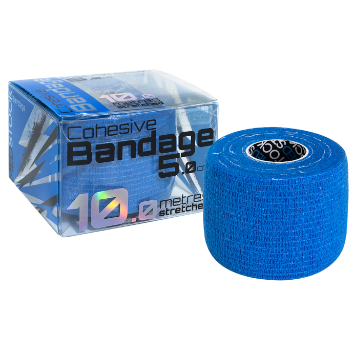 Medstock Cohesive Bandage Blue 5cm x 10m 1 Roll