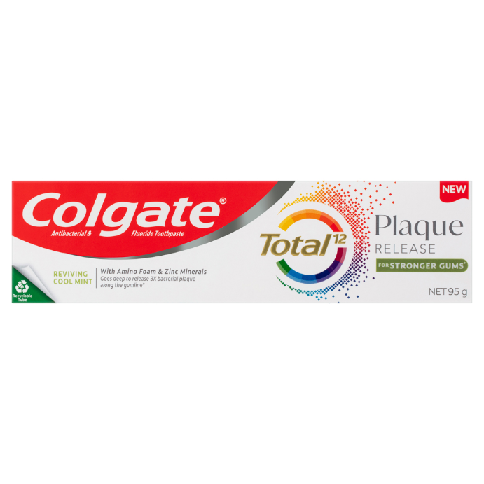 Colgate Total Plaque Release Toothpaste Reviving Cool Mint 95g