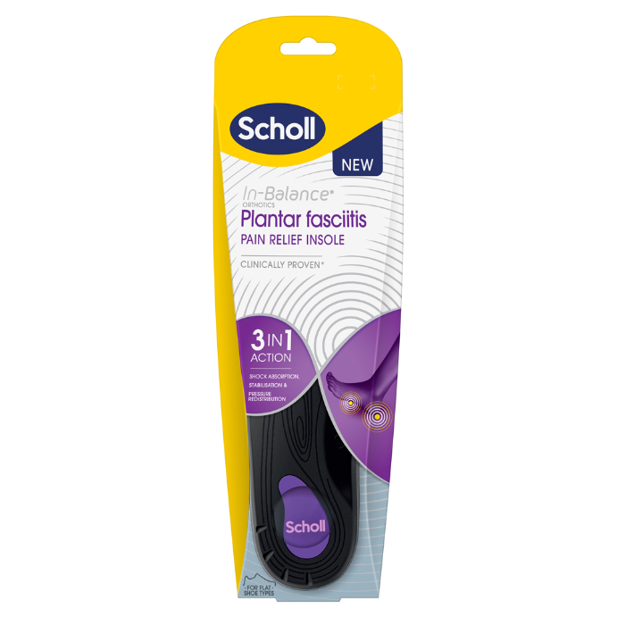 Scholl In Balance Orthotic Insole Pain Relief Plantar Fasciitis Medium 1 Pair