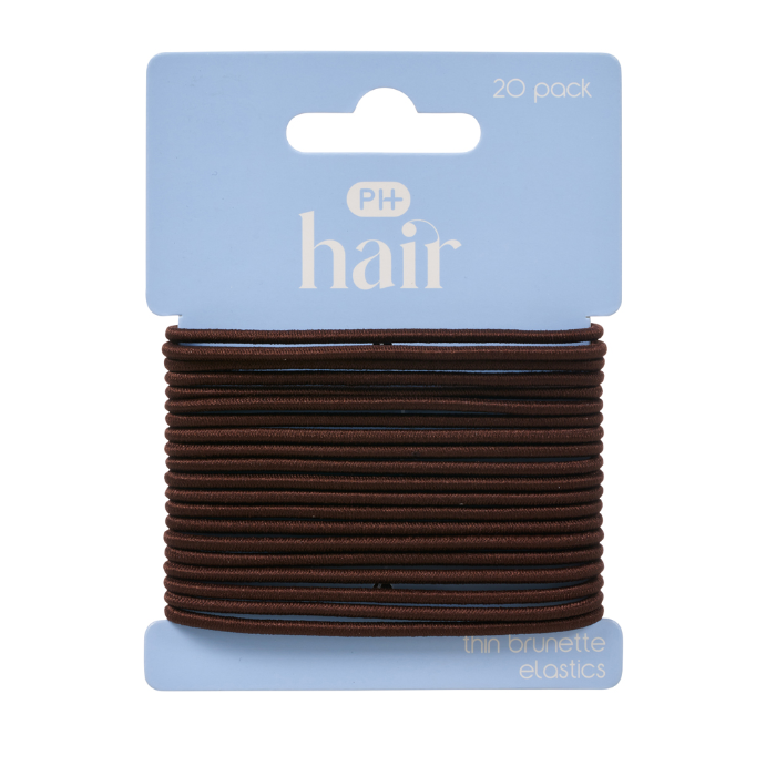 Pharmacy Health Elastics Thin Brunette 20 Pack