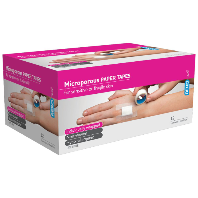 AERO Tape Microporous Paper Tape 2.5cm x 5m 1 Roll