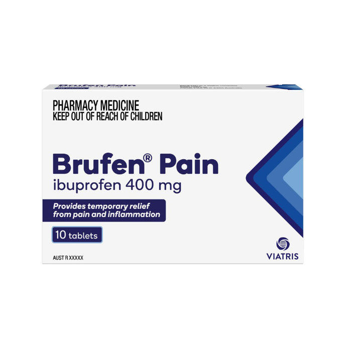 BRUFEN PAIN ibuprofen 400mg Blister Pack 10 Tablets