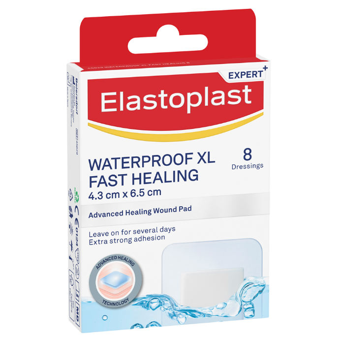 Elastoplast Waterproof XL Fast Healing Dressing 8 Pack