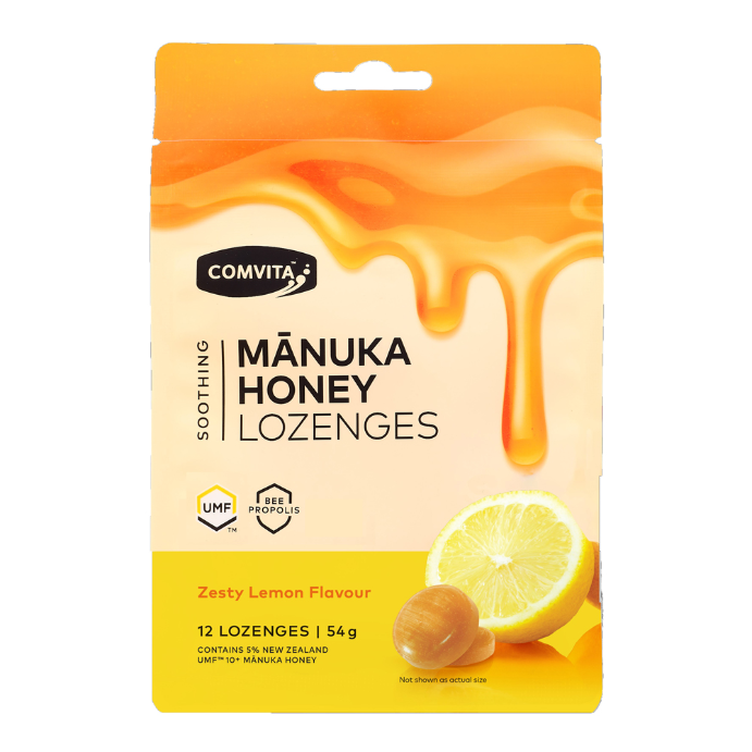 Comvita Manuka Honey Lozenges Lemon 12 Lozenges