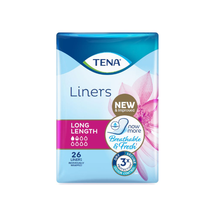 Tena Liners Extra Long Length 26 Pack
