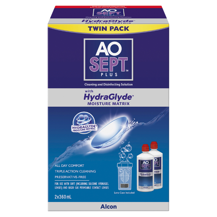AOSept Plus With HydraGlyde Twin Pack 2 x 360mL