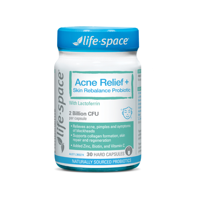 Life-Space Acne Relief + Skin Rebalance Probiotic 30 Capsules