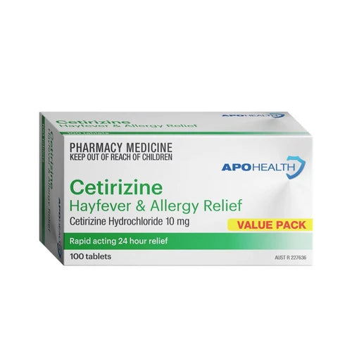 APH Cetirizine Hayfever & Allergy Relief 10mg 100 Tablets