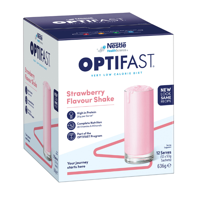 Optifast VLCD Shake Strawberry Flavour 12 Pack