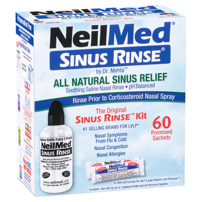 Neilmed Sinus Rinse Bottle With 60 Sachets