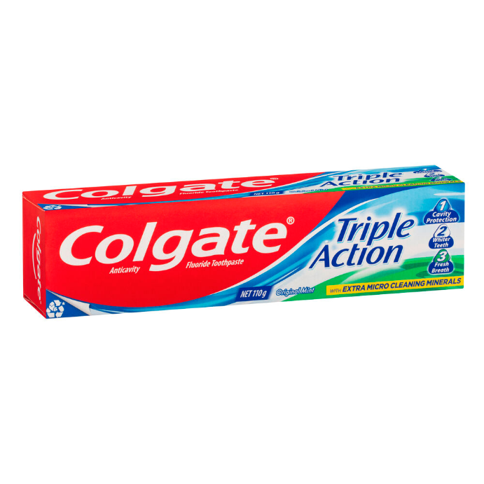 Colgate Triple Action Original Mint with Extra Micro Cleaning Minerals Toothpaste 110g