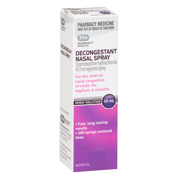 PHARMACY HEALTH Decongestant Nasal Spray 20mL