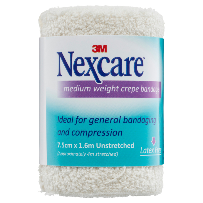 NEXCARE Medium Crepe Bandage 7.5cm x 1.6m 1 Roll
