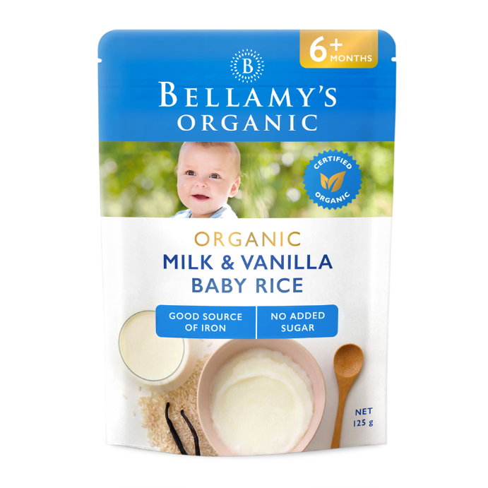 BELLAMYS Organic Milk & Vanilla Rice 125g