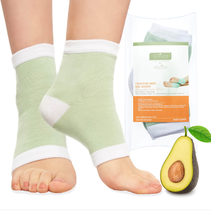 ELIVE Cracked Heel Gel Socks 1 Pair