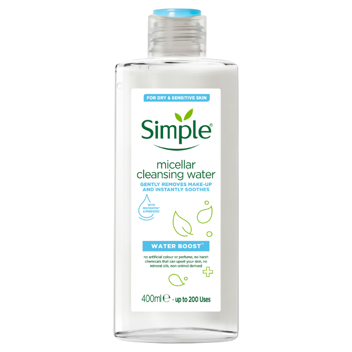 Simple Water Boost Facial Cleanser Micellar Water 400mL