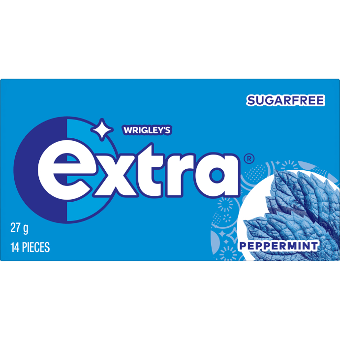 EXTRA Peppermint Sugar Free Chewing Gum 14 Pack