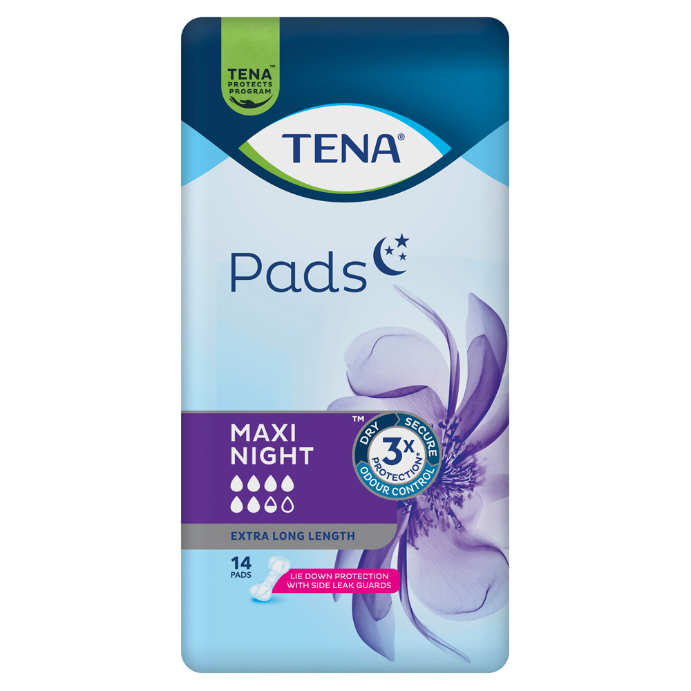 Tena Pads Maxi Night Extra Long Length 14 Pack
