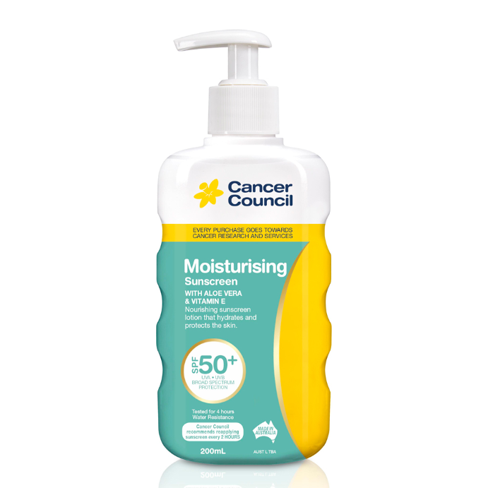 Cancer Council Moisturising Sunscreen Pump SPF 50+ 200mL
