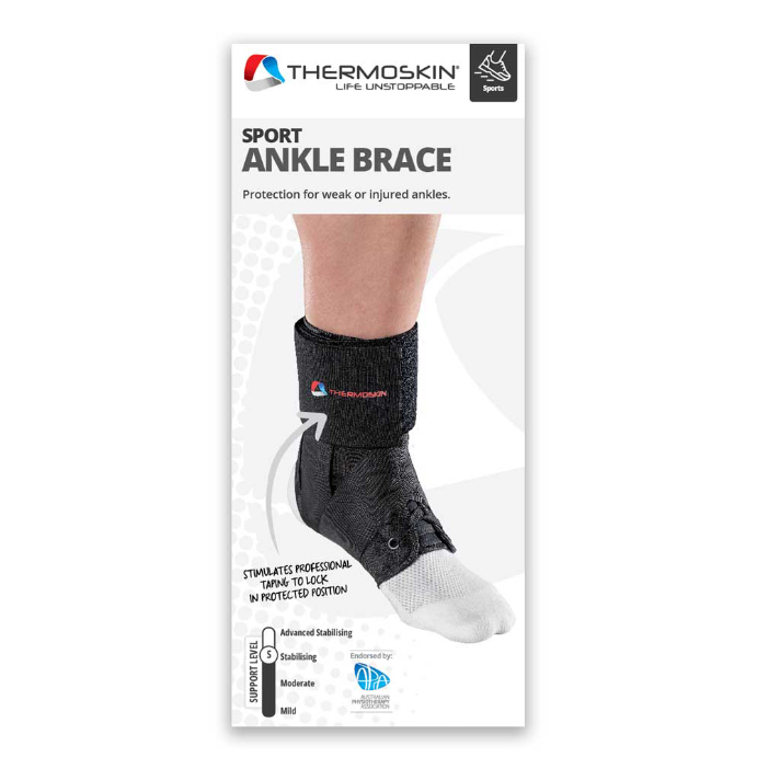 Thermoskin Sport Ankle Brace Large Black