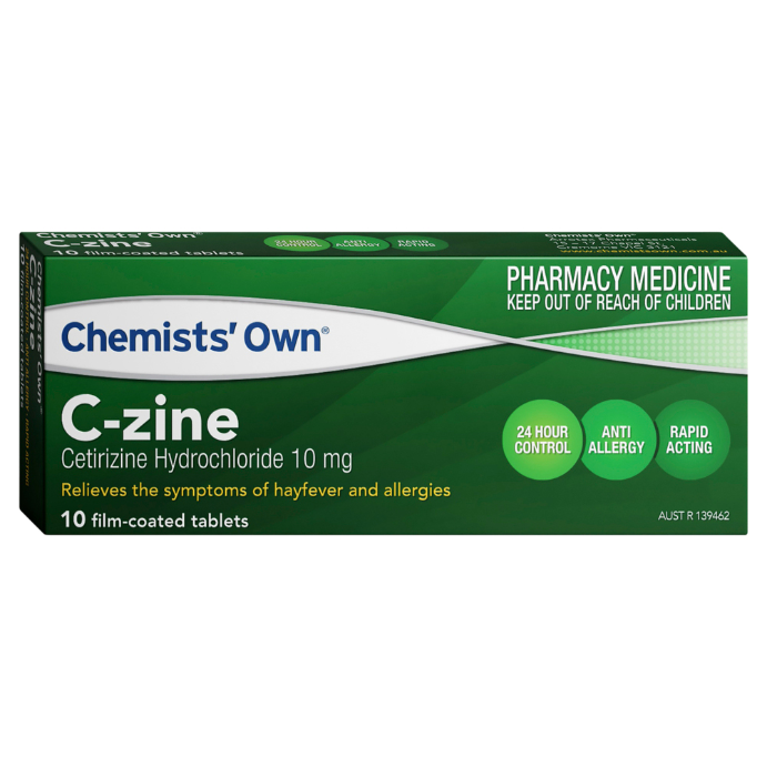 Chemists' Own C-Zine Cetirizine 10mg 10 Tablets