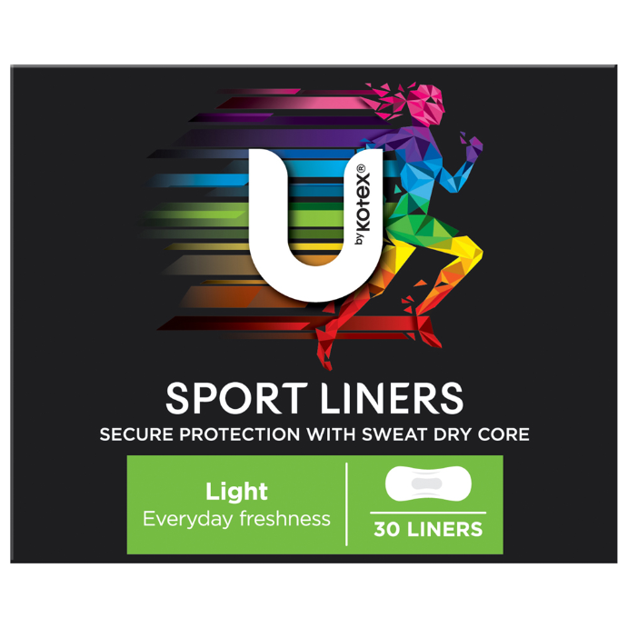 U By Kotex Sport Active Freshness Liners 30 Pack