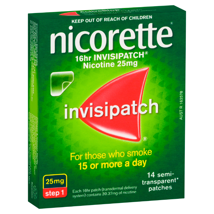 NICORETTE® Nicotine 25mg 16 Hour Invisipatch Step 1 14 Patches