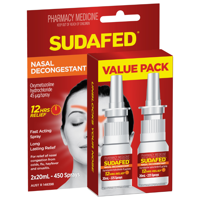Sudafed Nasal Decongestant 2 x 20mL
