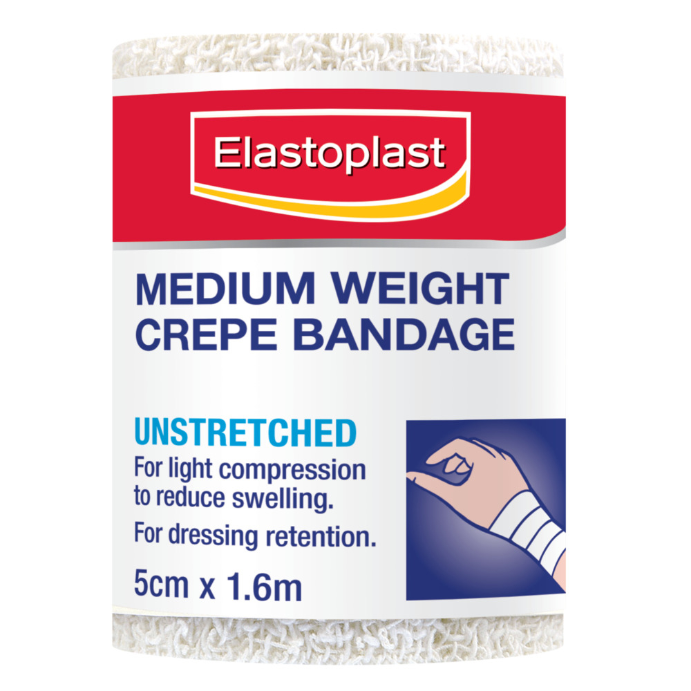 Elastoplast Medium Weight Crepe Bandage 5cm x 1.6m Roll