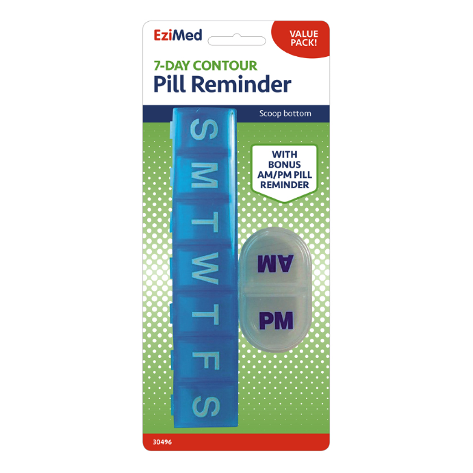 Ezy Dose 7 Day Contour Pill Reminder With Bonus AM & PM Pill Reminder