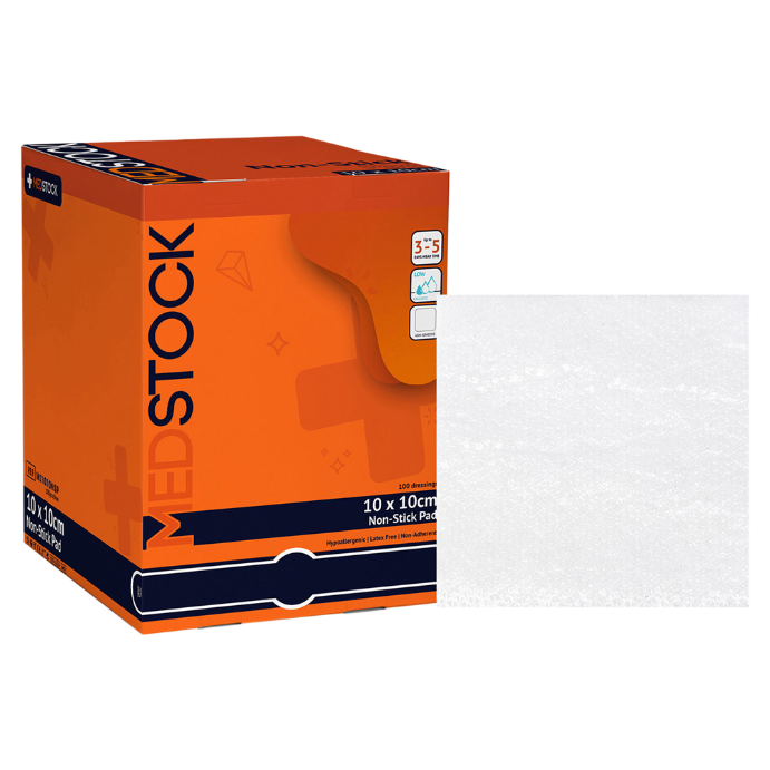 Medstock Non-stick Pad 10cm x 10cm 100 Pack