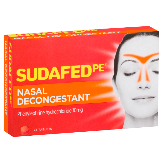 Sudafed PE Nasal Decongestant 24 Tablets