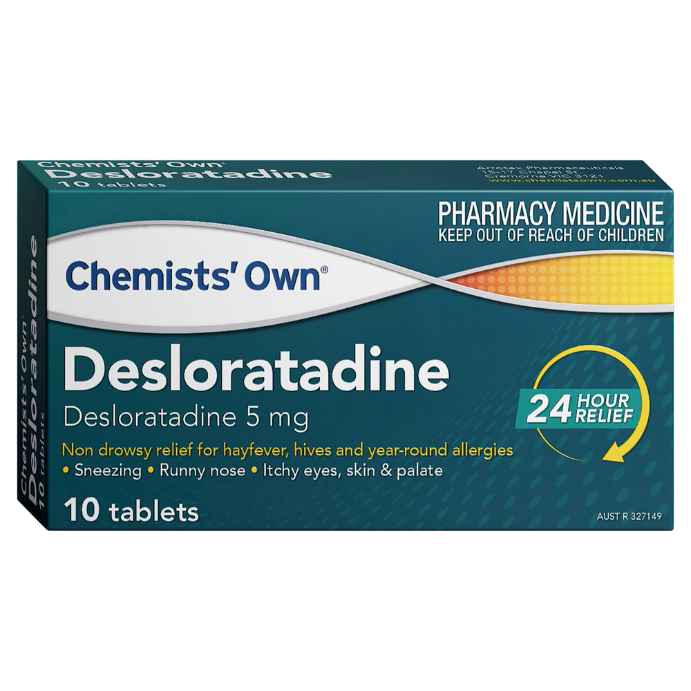 CO Desloratadine Hayfever & Allergy Rlf 5mg Tablets 10 Blst