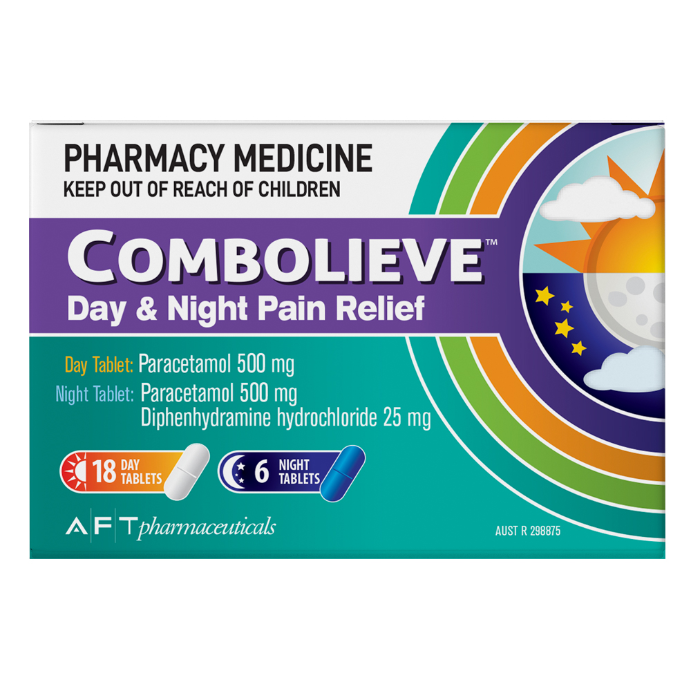 AFT Combolieve Day & Night Pain Relief 24 Tablets