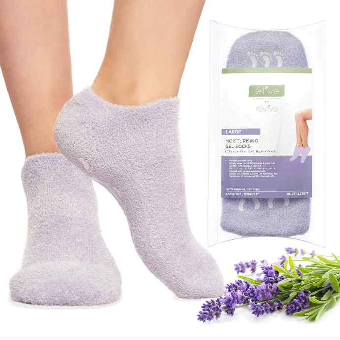 ELIVE Large Moisturising Gel Socks 1 Pair