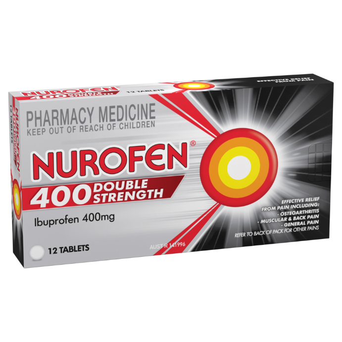 Nurofen Double Strength Ibuprofen 400mg 12 Tablets
