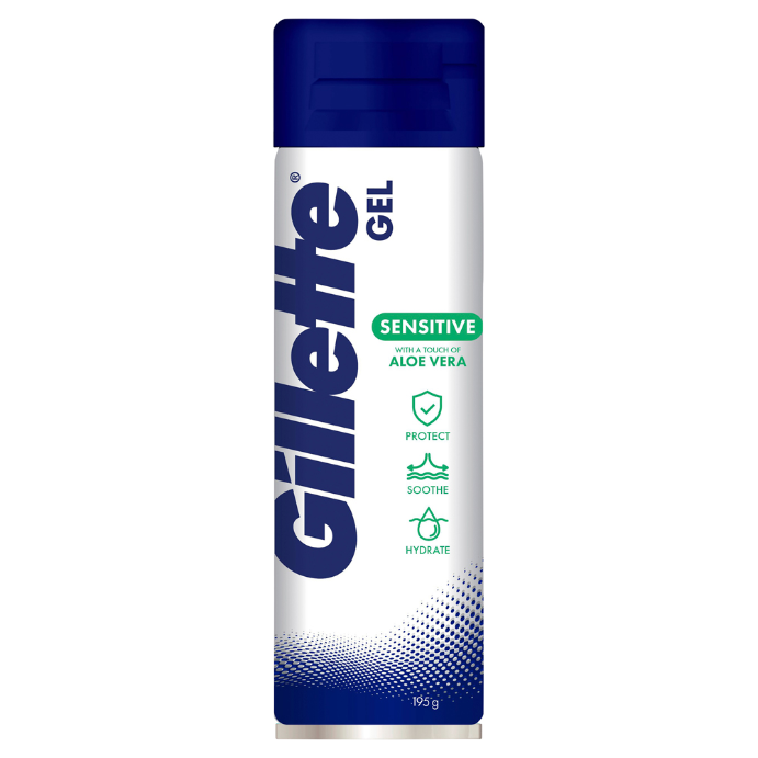 Gillette Sensitive Aloe Vera Shave Gel 195g
