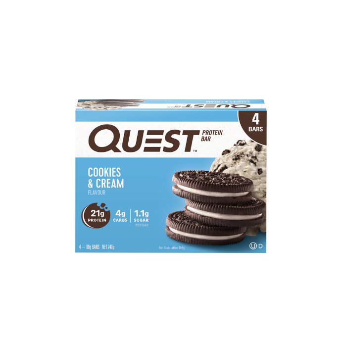 Quest Bar Cookies & Cream 60g 4 Pack