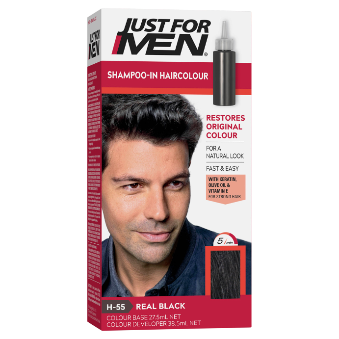 Just For Men Shampoo-In Haircolour Real Black 66mL
